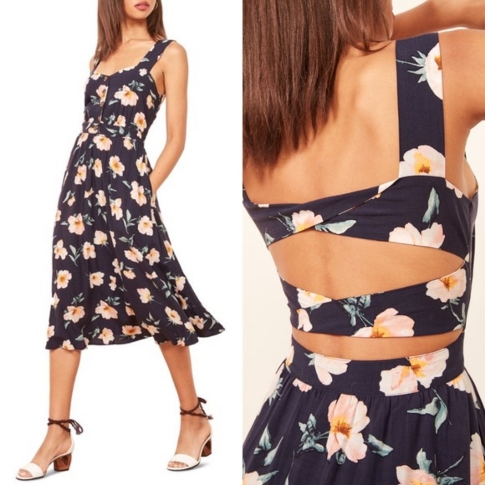 Floral Navy Dress